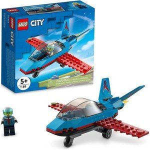 LEGO City Great Vehicles Stunt Plane 60323 Building Toy Set for Kids
